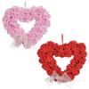 Heart Shaped Wreath Vivid Romantic Artificial Heart Shaped Rose Wreath for Wedding Outdoor Decoration