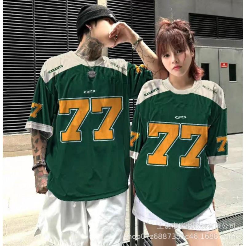 Mens Oversized Hip Hop Streetwear T-Shirt Loose Fit Short Sleeve Cotton Graphic Tee