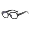 Retro Narrow Oval Shaped Glasses Frame Female Concave Design Street Pography Personalized Flat Mirror Simple Design