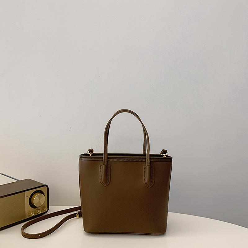 

Retro splicing handbag 2025 spring and summer Korean version versatile ins shoulder messenger bag large capacity fashion tote bag