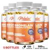 Pslalae High Bromelain Capsules, 500 Mg Per Serving, Gentle and Easily Absorbed, Suitable for Adults.