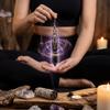 Energy Crystal Pendulum Spiritual Gem Stone Pendant Retro Reiki Pendulum  Dowsing