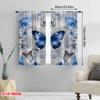 2pcs,2D Plane Printing Light Filtering Curtains Royal Butterfly Dreams Durable 100% Polyester Fabric (without Rod) Decorations
