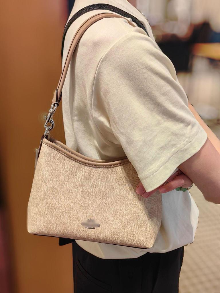 Coach 25 Laurel Mini Hobo Bolsa Transversal e de Ombro Versátil para Mulheres