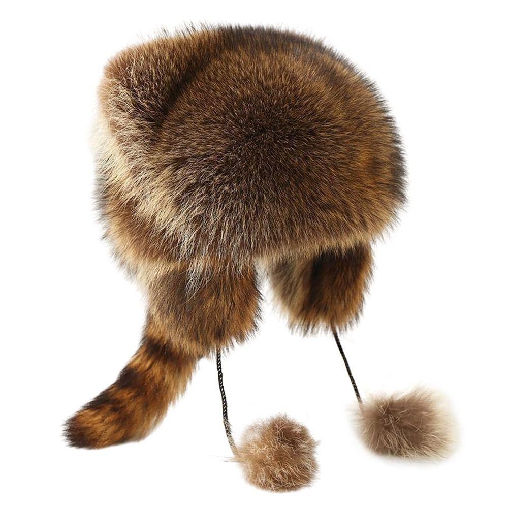 

Шапка из искусственного меха енота, утолщенная шапка с защитой ушей, высококачественная плюшевая купольная шапка Adult