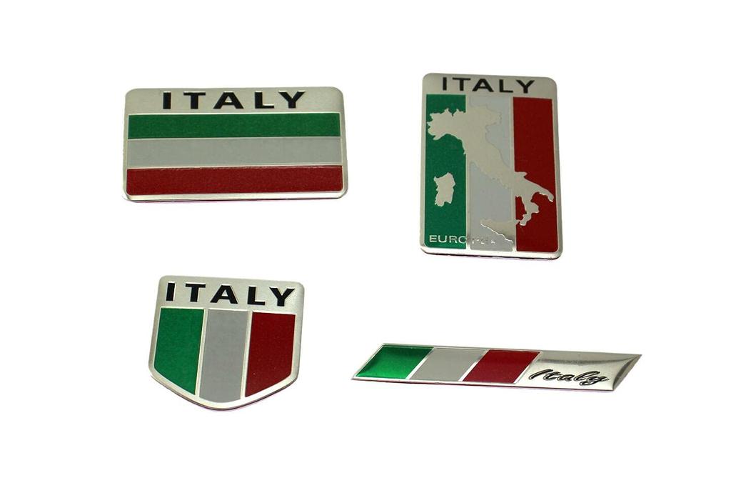 Speed Mao Stylish Italian Emblem Plate Sticker Set of 4