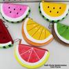Zipper Watermelon Coin Purse Cute Cartoon Mini Card Bag Money Holder Plush Fruit Wallet  Women