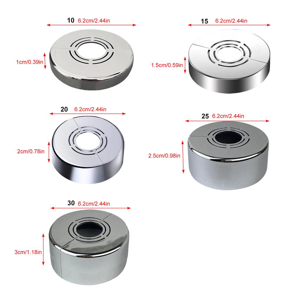 Adjustable Height Silver Shower Pipe Cover Decorative Bathroom Accessory For Enhanced Aesthetics