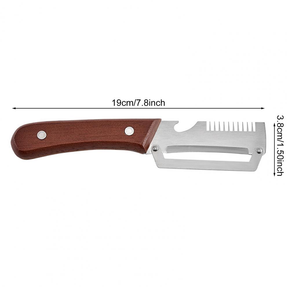 1 Stück 2-in-1 Schälmesser & Sparschäler, Ergonomischer Holzgriff Edelstahlklinge, Multifunktionaler Obst Kartoffel Gemüse Sparschäler