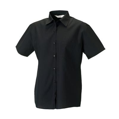 Womens/Ladies Poplin Easy-Care Short-Sleeved Formal Shirt