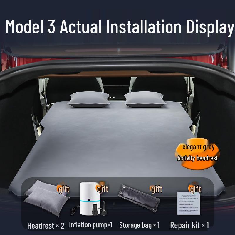 Suitable Air Mattress for Tesla Model 3: Rear Seat Sleeping Pad for Trunk Camping