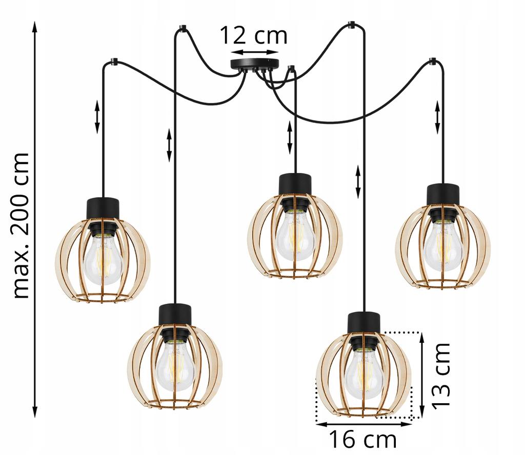 MODERN WOODEN LED CEILING HANGING LAMP