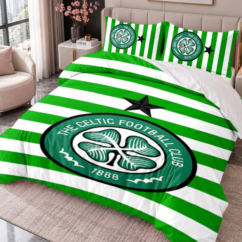 Celtic FC 3Pcs Bedding Set Duvet Cover With Two Pillowcases For Bedroom Home Decoration