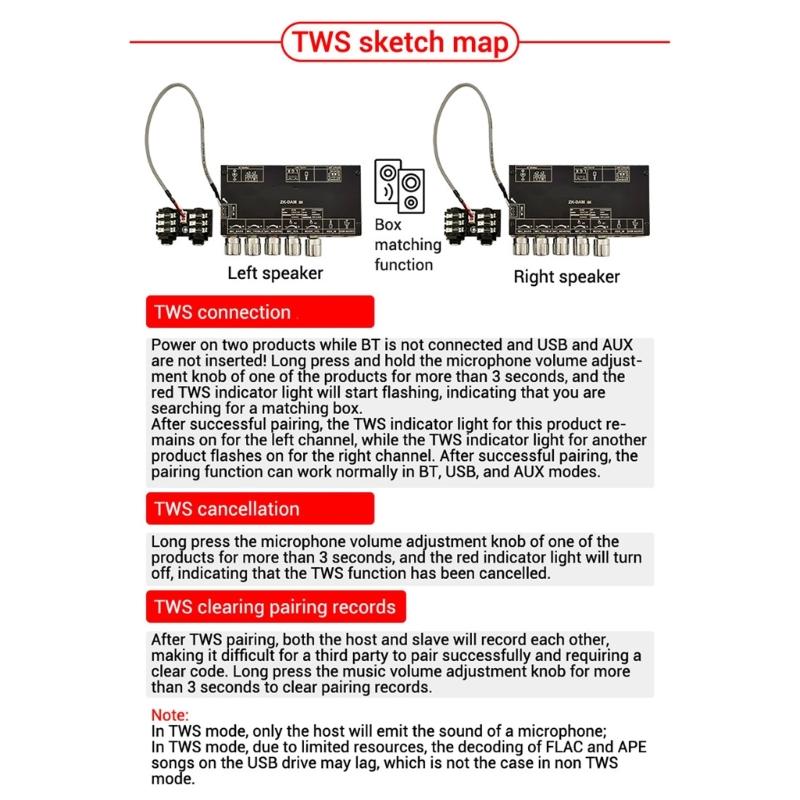 ZK-DAM H2 Digital Microphone Amplifier Board Preamp Bluetooth-compatible For Karaoke Reverberation Plate