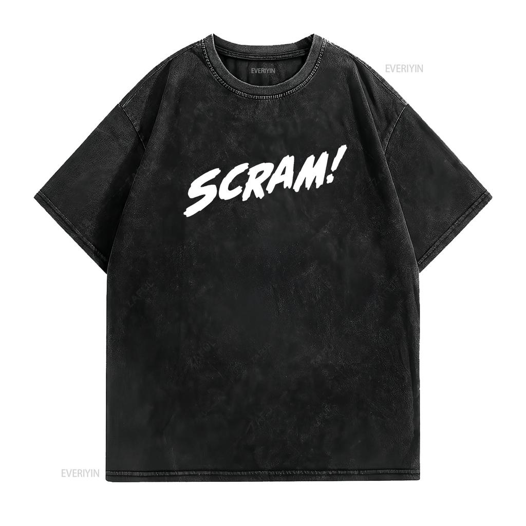 Scram T Shirt vintage Washed designer clothes Top For Everyday Wear Slightly Breathable Stylish Stretched Soft Comfortable