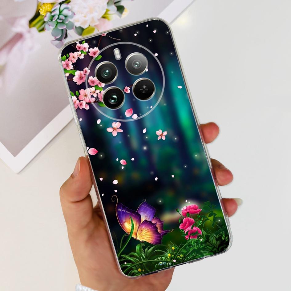 For Realme 12 Pro Plus Case Popular Flower Astronaut Soft Clear Silicone Phone Cover on Realme 12 Pro 5G 2024 Funda RMX3842 Case