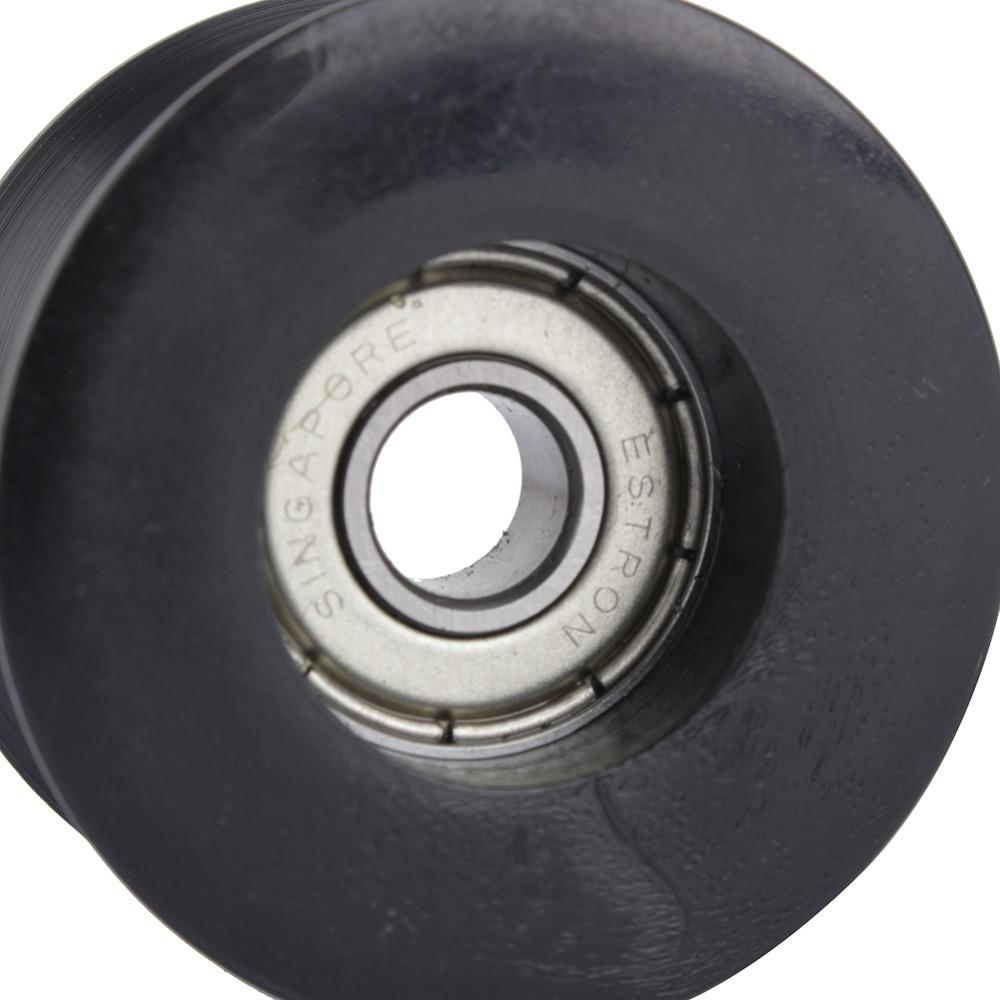 4Pcs Nylon Coated Guide Pulley Wheel Sealed Roller Bearing Wheel Durable Groove Ball Bearing Doors