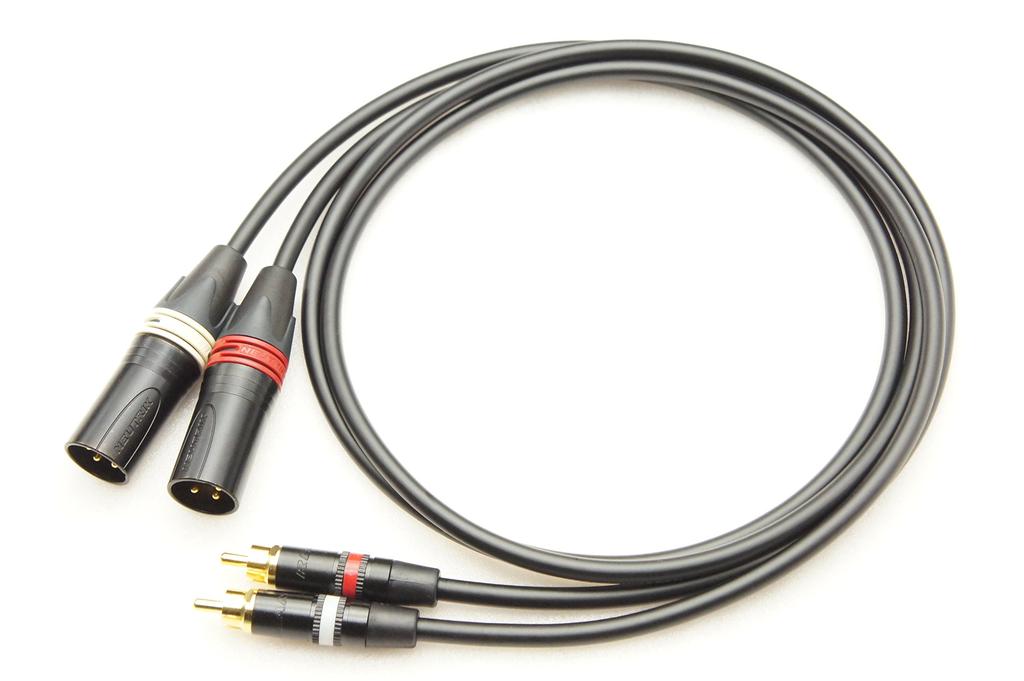 CANARE XLR To RCA Conversion Cable L-4E6S (male) (2-pair) (1m)