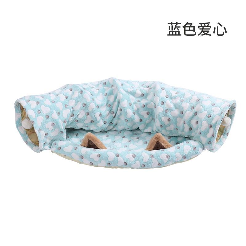 Cat Tunnel Toy - Collapsible Round Pet Play Indoor Cats Soft Plush All-Season Use