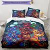 3-teiliges Bettbezug-Set (1 * Bettbezug + 2 * Kissenbezug, ohne Kern), Five Nights at Freddy's Druck Weiches Ganzjahres-Bettwäscheset, Heim-Schlafzimmer-Dekor Geschenk