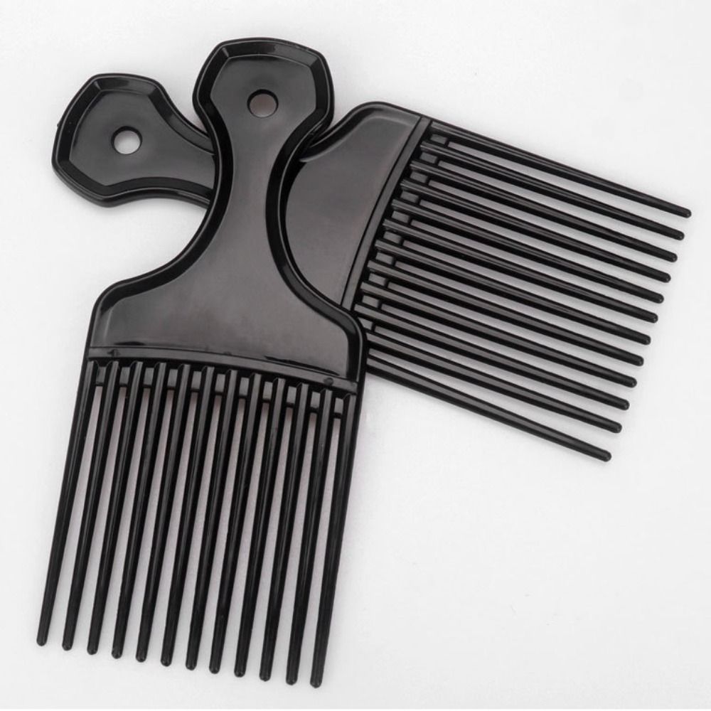 Plastic Fork Hairbrush Black Pick Comb Curly Afro Insert Hair Combs  Salon