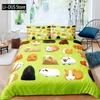 Süßes Hamster Bettwäsche Set Full Size 3 Teile Bettbezug für Kinder Mädchen Bettbezug Cartoon Bettdeckenbezug mit 2 Kissenbezügen
