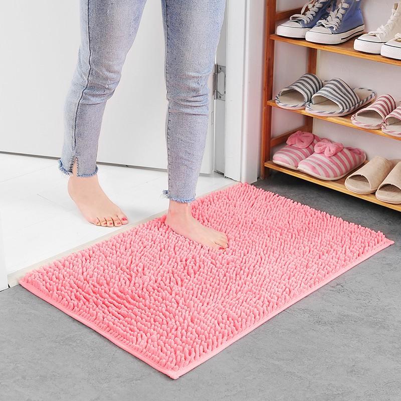 Chenille Long-Pile Mat Bathroom Quick-Absorbent Mat Non-Slip Mat Bedroom Kitchen Living Room Carpet