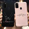 Pro Samsung M21 Pouzdro 6,4 palce Měkký Silikonový Kryt s Srdcem TPU Pro Samsung Galaxy M21 M 21 SM-M215F M215 Zadní Kryt Telefonu Funda