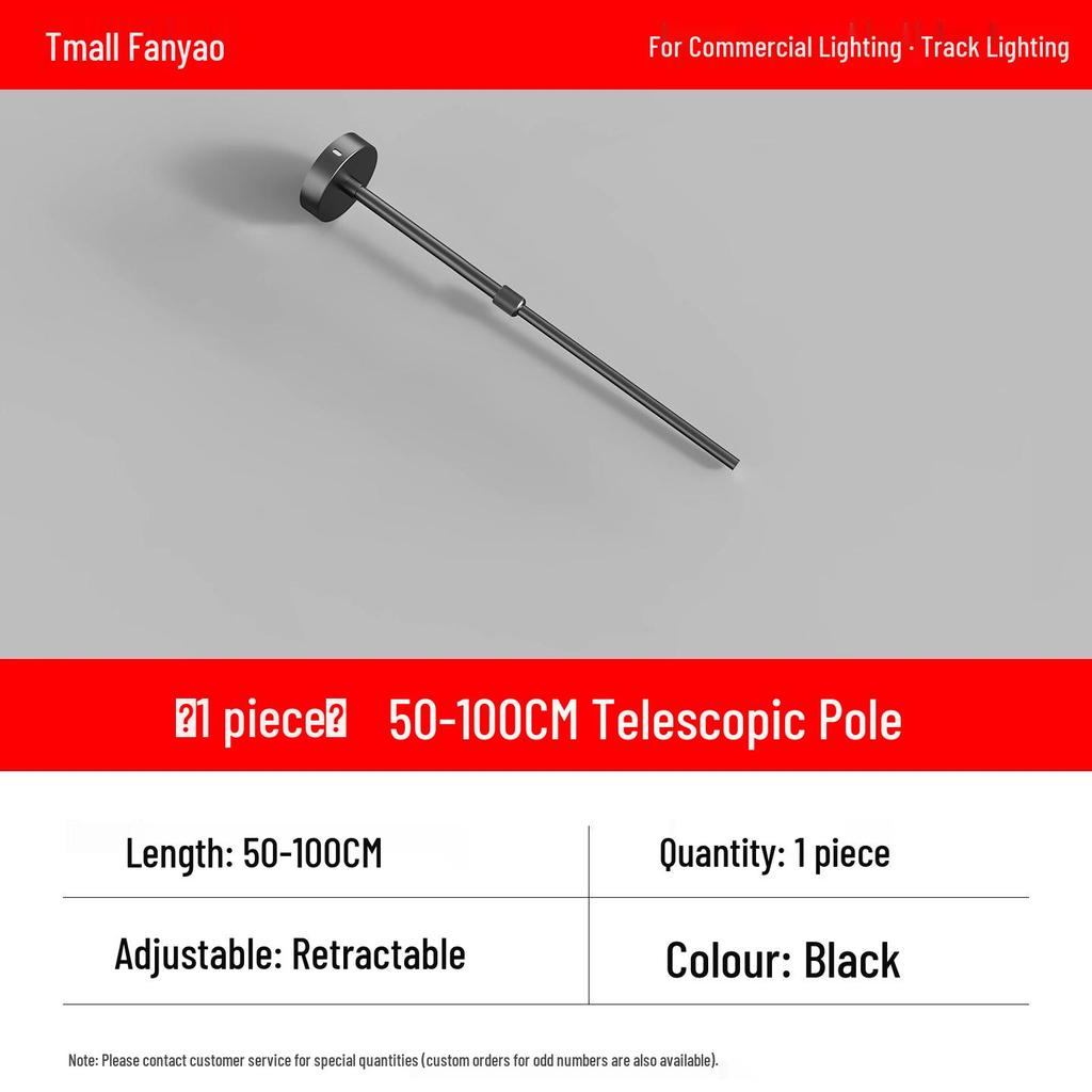 LED Spotlight Track Light Set with 1m & 0.5m Thickened Track and Connector Adapter