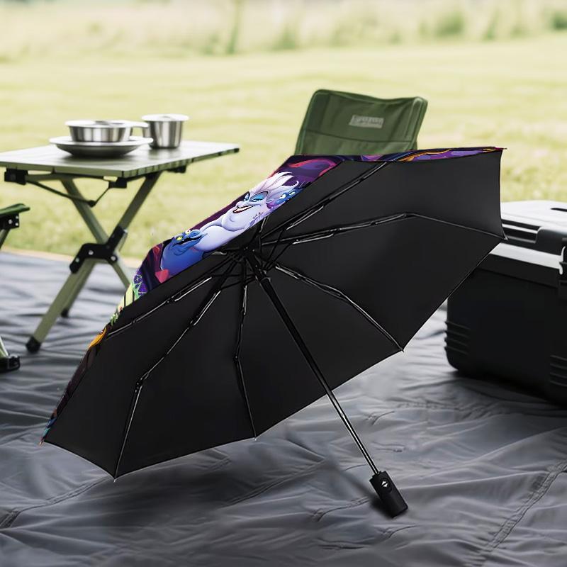 Evil Queens Collage Automatic Folding Umbrella - 8-Rib Travel Umbrella with Auto Open/Close & Portable Gifts for holidays or birthdays