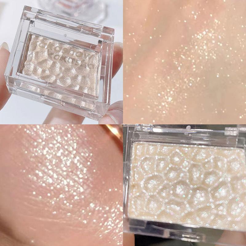 Highlighter Palette Polarisierte Glitter Lidschatten Pulver Make-Up Gesicht Körper Schimmer Glänzende Kosmetik