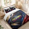 Bedding Set 1 Duvet Cover 2 Pillowcases Colombia Football Print Bedroom Home Decoration
