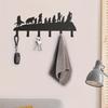 Wall-Mounted Iron Key Holder and Storage Rack