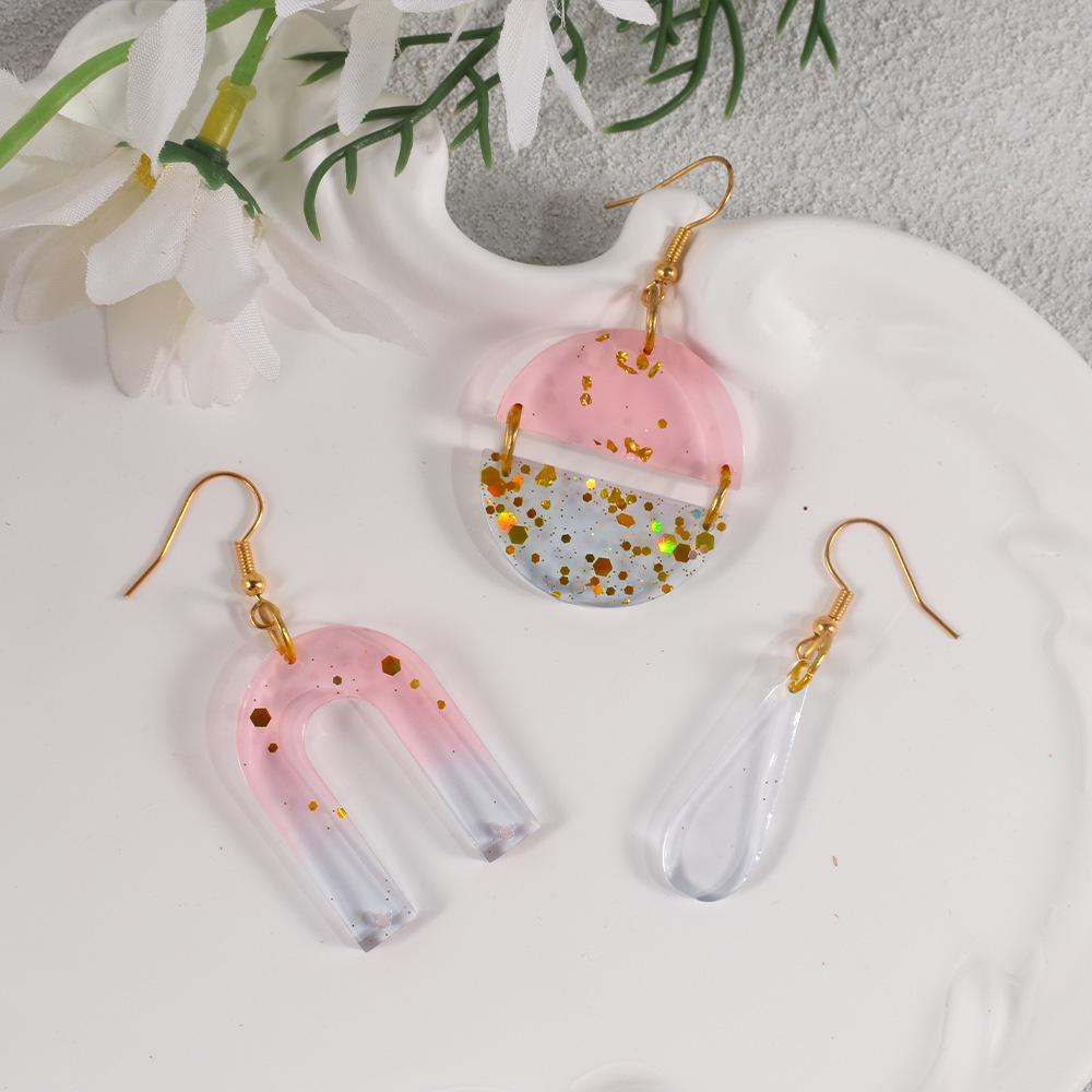 Poppy DIY Silicone Molds for Epoxy Resin: Arched, U-Shaped, Irregular Earrings, Pendants, and Charms.