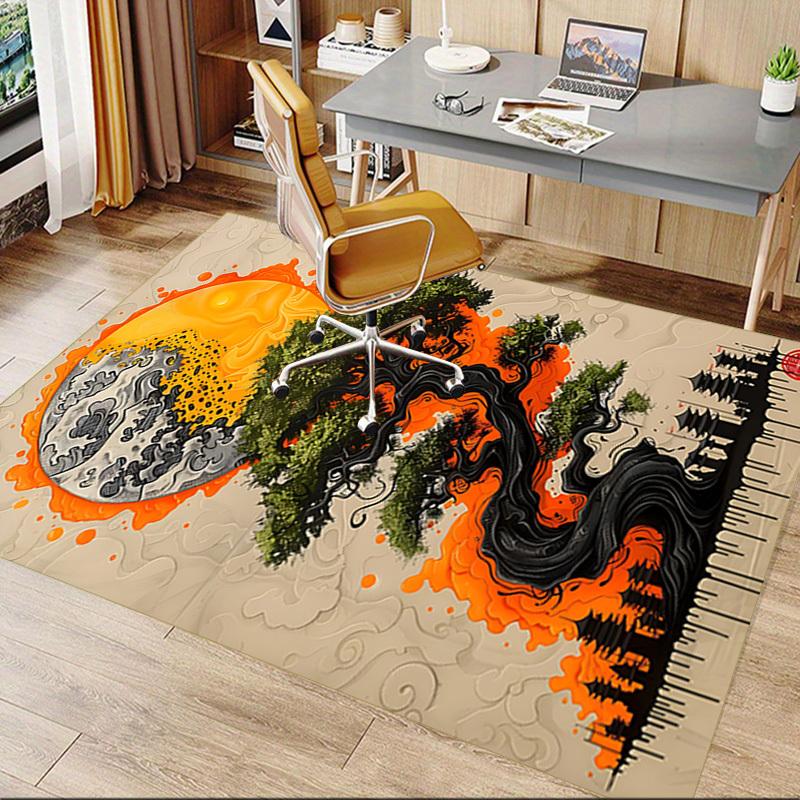 1PC Tree Sun Carpet Office Rug Mat Home Decor Area Carpet Festival Gift Office desk chair carpet Longlasting Material