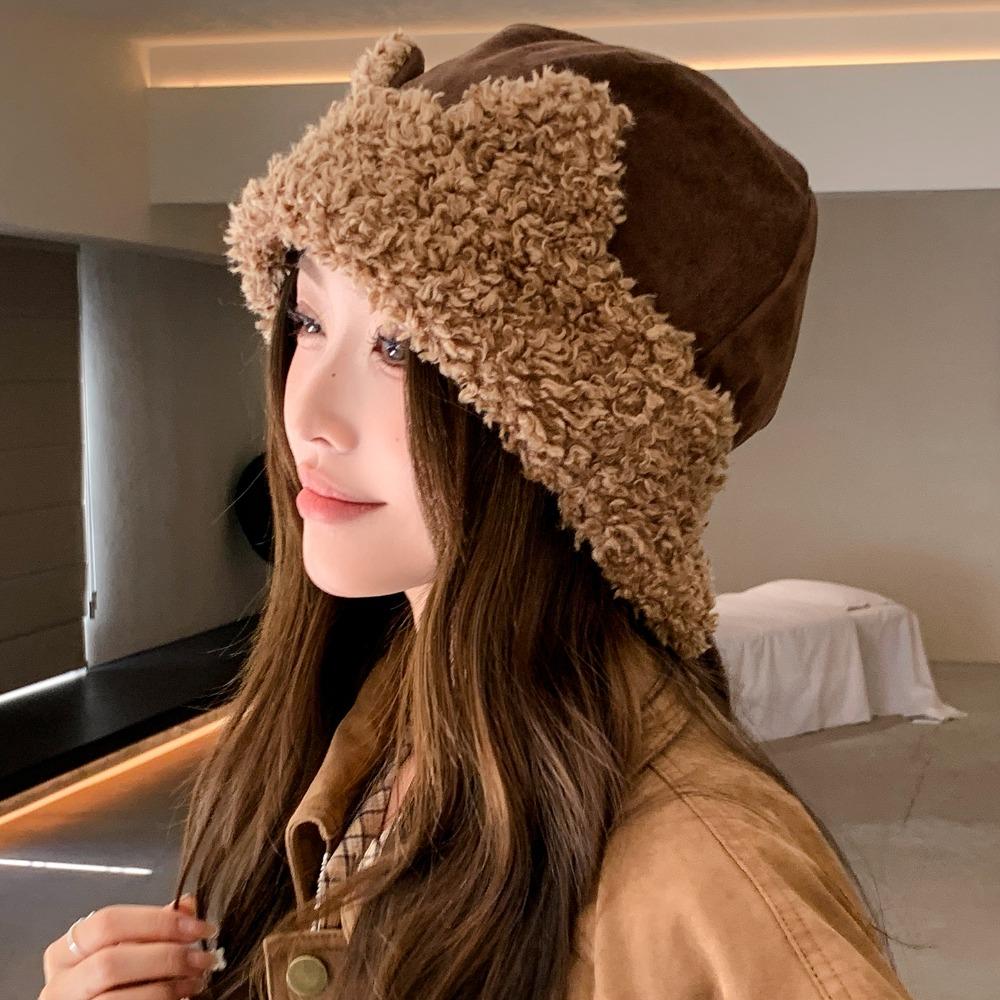 

Versatile Warm Thick Women Beanies Hat Coldproof Windproof Pullover Hat Thickened Lei Feng Hat Winter Outdoor кофейный