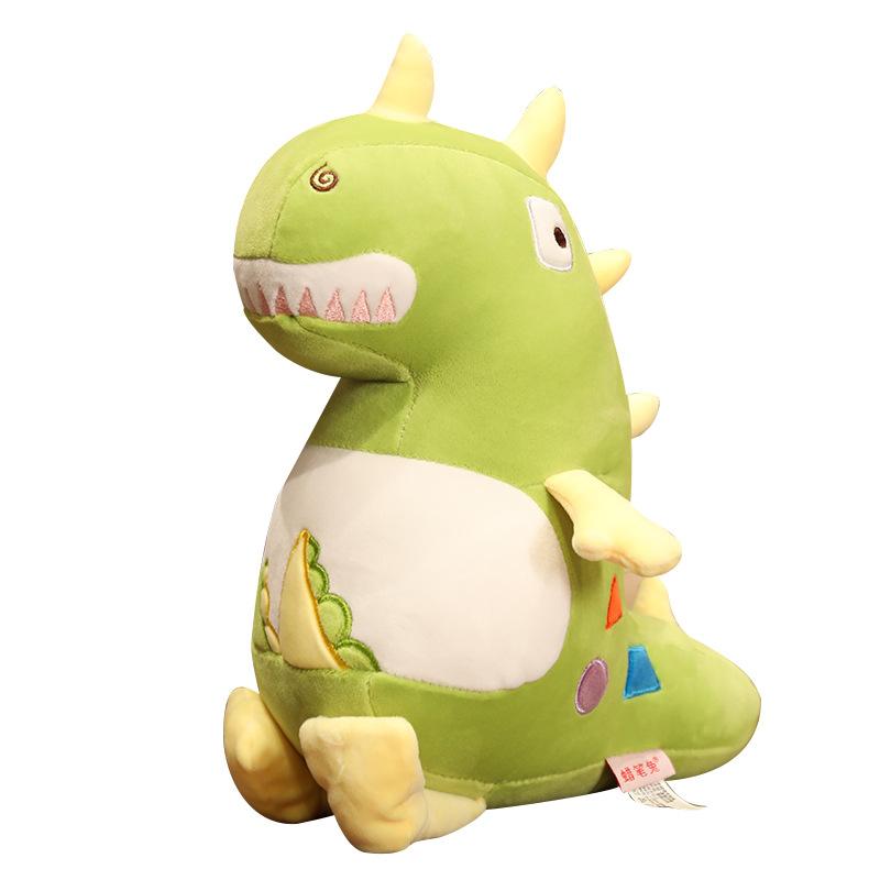 Cute Geometric Dinosaur Doll Plush Toy Girl Bed Sleeping Pinch Pillow Children Soothing Doll Rag Doll