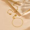 DIEYURO 316L Stainless Steel Exquisite Golden Star Moon Sun Zircon Hand Back Bracelet Women Trend Non-fading Hand Chain Jewelry