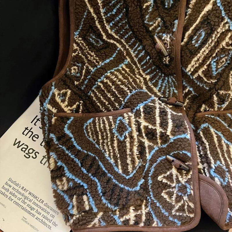 Vest for Women Sleeveless Faux Fur Vest Loose Thickened Versatile Casual Sleeveless Coat Retro Vest Top