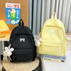 Schoolbag Japanese Ins Solid Color Simple Small Backpack, High Value Campus Light Junior High School Student Schoolbag Commuting Backpack