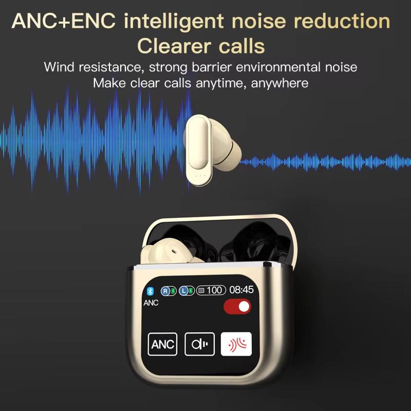 SE60 Hochwertiger Touchscreen ANC Kabellose Ohrhörer TWS Noise Cancelling Ohrhörer Bluetooth 5.3 Lange Akkulaufzeit HiFi-Kopfhörer