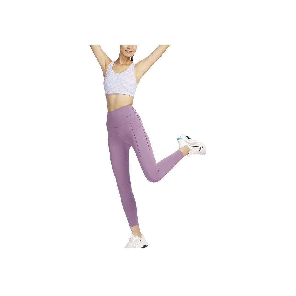 Nike Universal Journey Series Solid Quick-Dry High-Waisted Pocket Nine-Point Tight Sports Leggings Women Leggings Purple Pink DQ5898-536