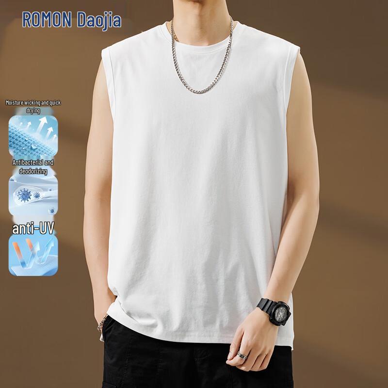 ROMON Men s Antibacterial Odor-proof Sleeveless Fitness Tank Top L