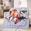 HarryPotter Print Cartoon Flannel Blanket for Travel Picnics Bedrooms Sofas Beds Chairs Home Decor Unique Design Various Sizes