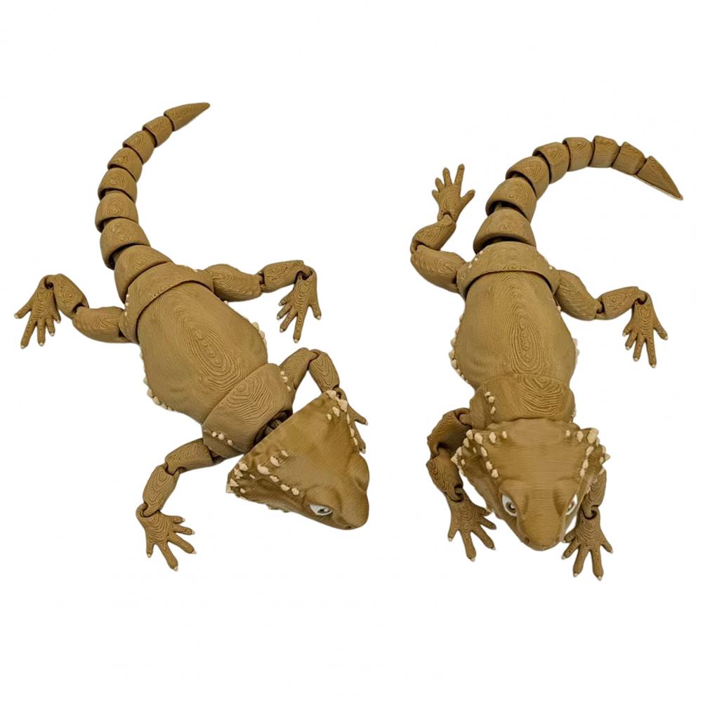 3d Printed Lizard Toy Lightweight Lizard Model Articulated Lizard Figurine with Movable Joints 3d Printed Model for Home Office