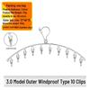 Curved Stainless Steel Multi-Clip Dryer Rack for Socks & Underwear