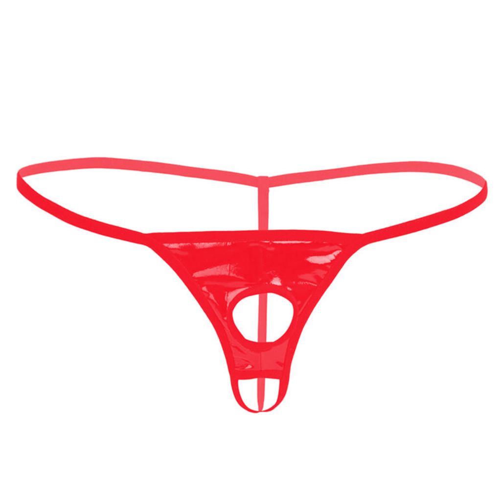 Menn Undertøy Patent Leather Thong Bikini Jock Straps Undertøy