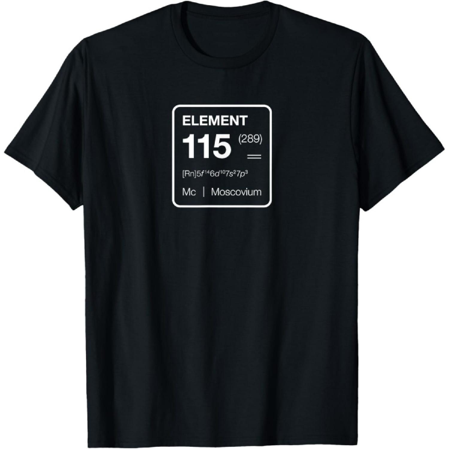 Element 115 Periodic Table Design T-Shirt S чёрный