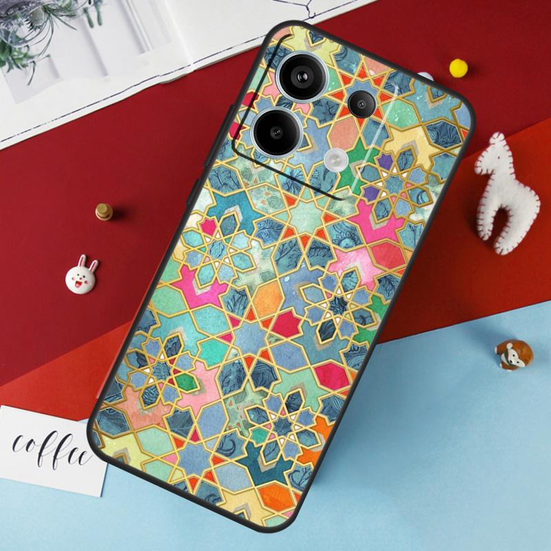 

Чехол с марокканским узором для Xiaomi Redmi Note 14 13 Pro 12 11 10 15 Pro Plus Redmi 15 10C 12C 13C 14C 15C Redmi Note 12 4G