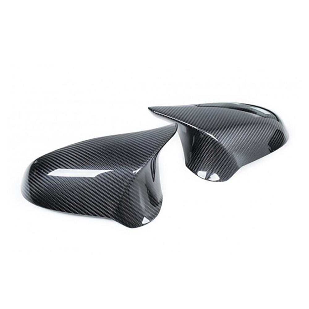 Pair Real Carbon Fiber Car Side Rear Mirror Cover Caps For BMW M3 F80 M4 F82 F83
